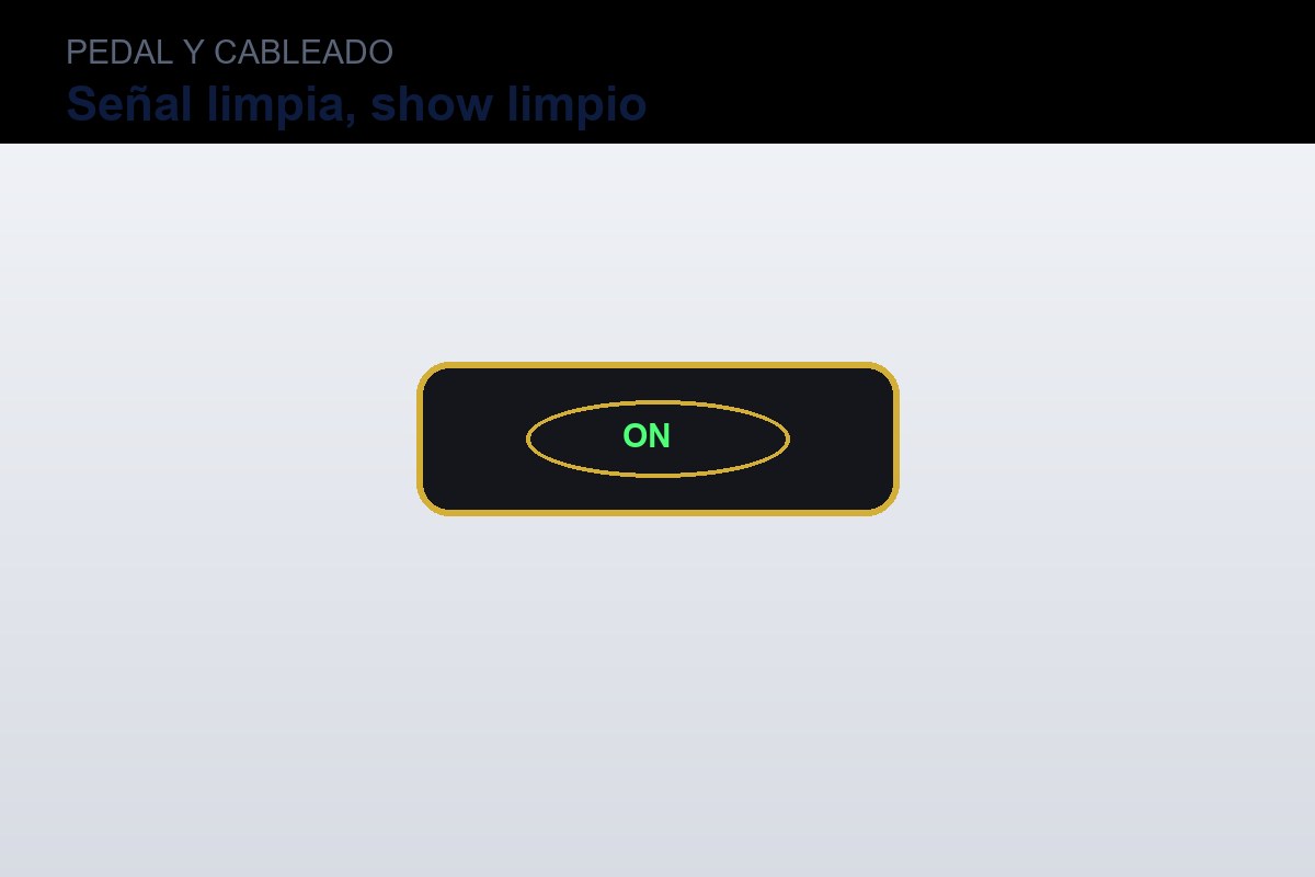 Pedal y cableado para guitarra